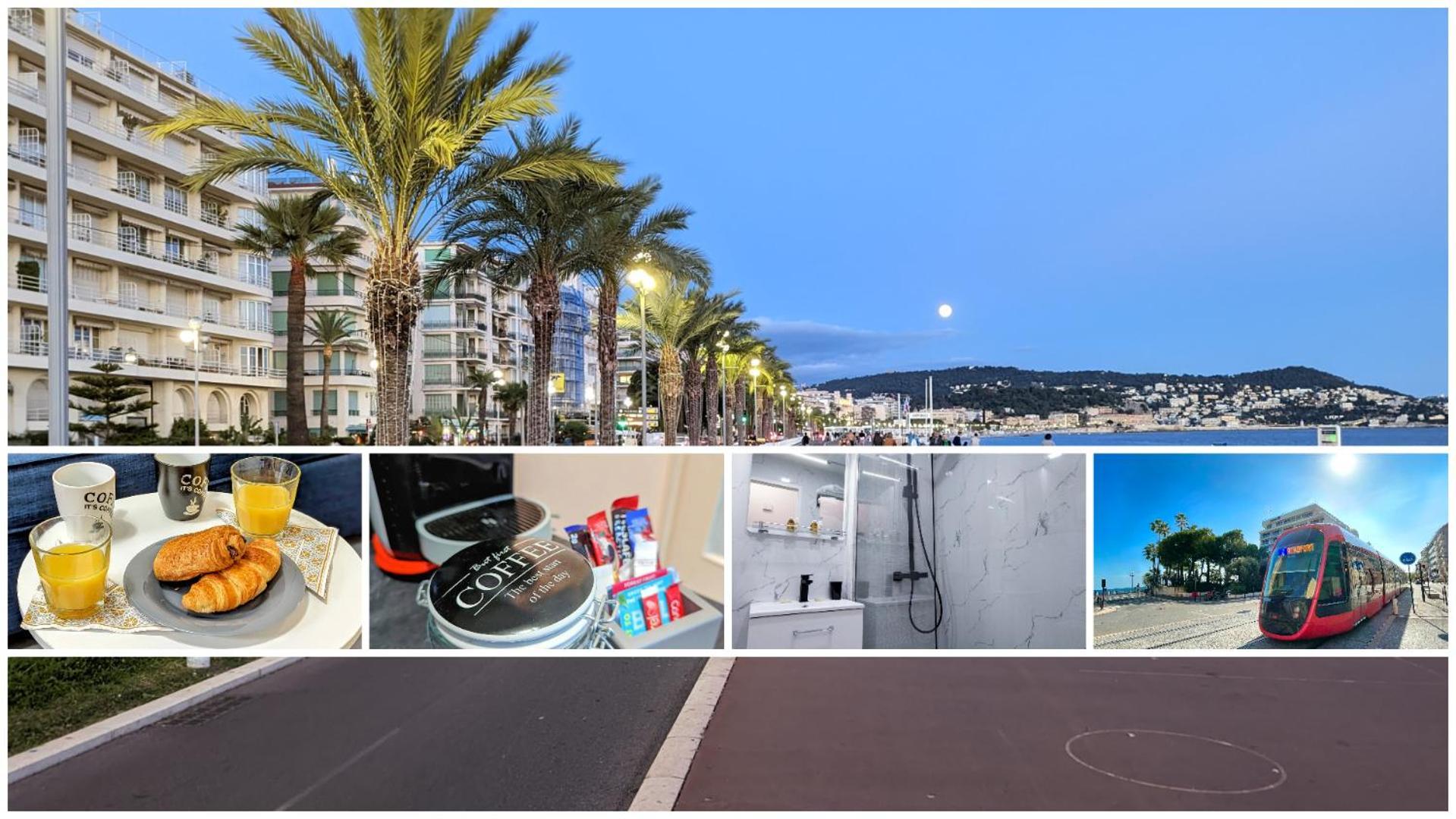 1 Min To The Beach Apartment - Kitchen - Tramway - Air Conditioner - Wifi - Promenade Des Anglais Nice Dış mekan fotoğraf